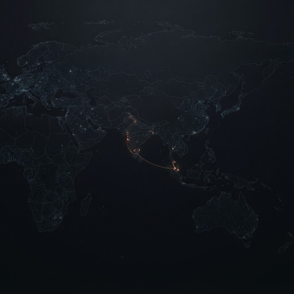 World map highlighting Phoenix Host locations in India and Singapore